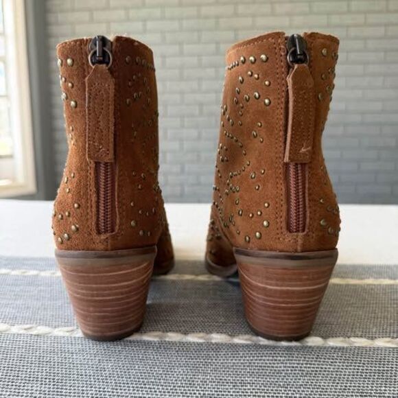 Dingo Denim N Diamonds Studded Zippered Cowboy Booties Size 9 - Picture 3 of 6